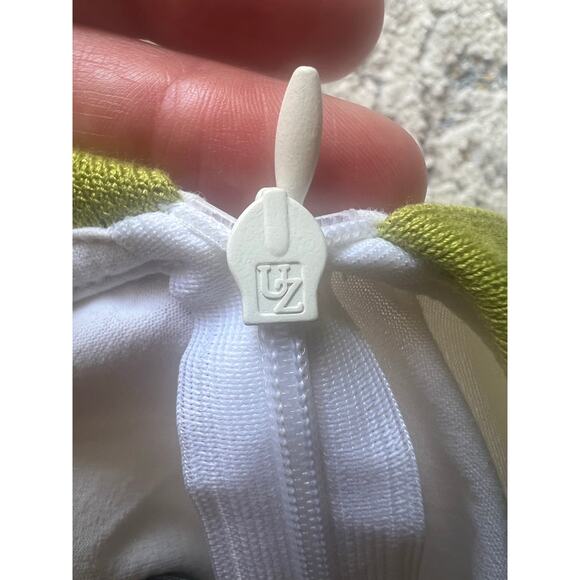 Authentic Versace Sport Alias S.p.a. quarter-zip polo shirt White/Green Medium - Picture 9 of 16